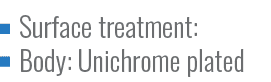 Surface treatment: Body: Unichrome plate